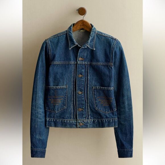 C. 1990 Denim Trucker Jacket - Polo Western ~ Indigo Wash Type 2 Denim Jacket